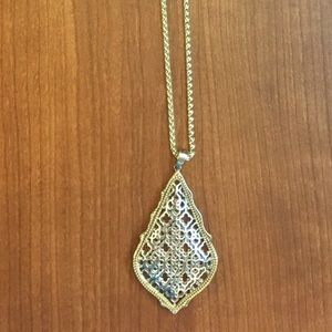 Kendra Scott Jewelry - Kendra Scott Aiden gold necklace w silver filigree Kendra Scott Jewelry - Kendra Scott Aiden gold necklace w silver filigree